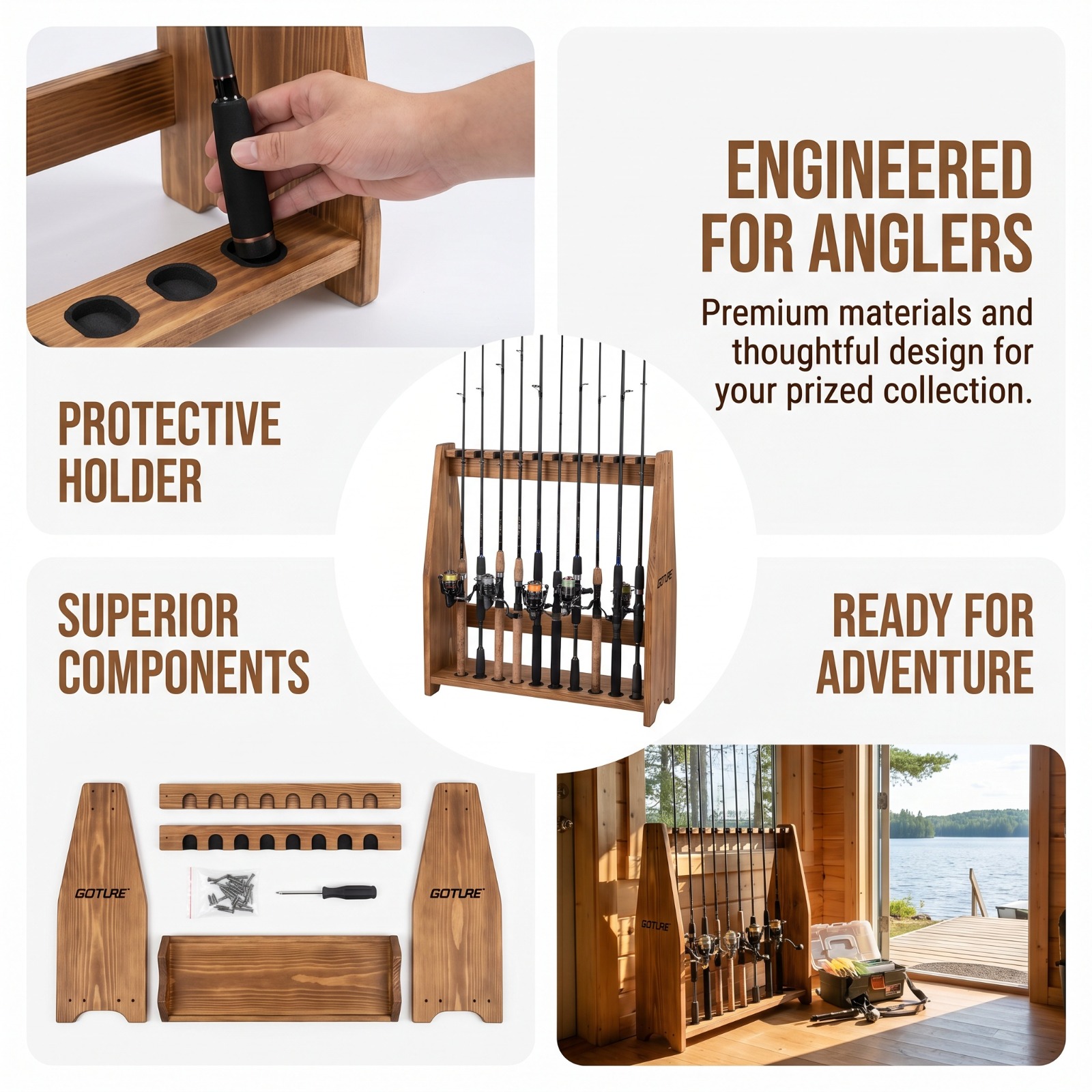 Fishing Rod Rack - Напольная подставка для удочек Goture на