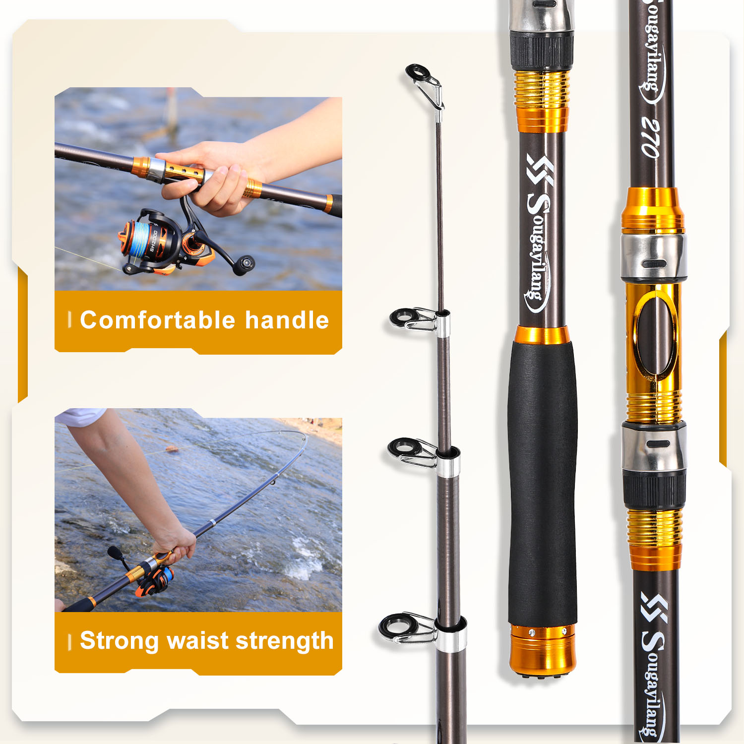 Удочка спиннинговая Sougayilan – обзор и цена Fishing Rod Surf