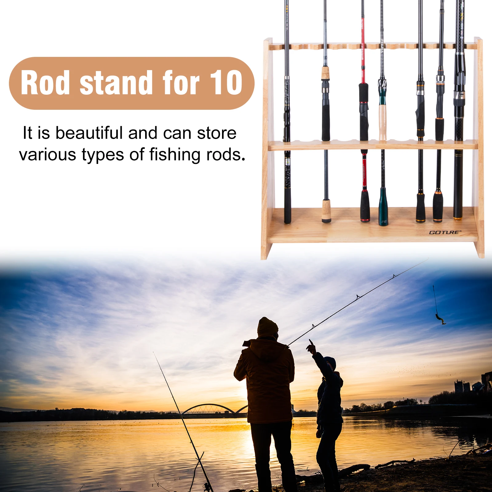 Деревянные держатели для удоче – обзор и цена Fishing Rod Rack