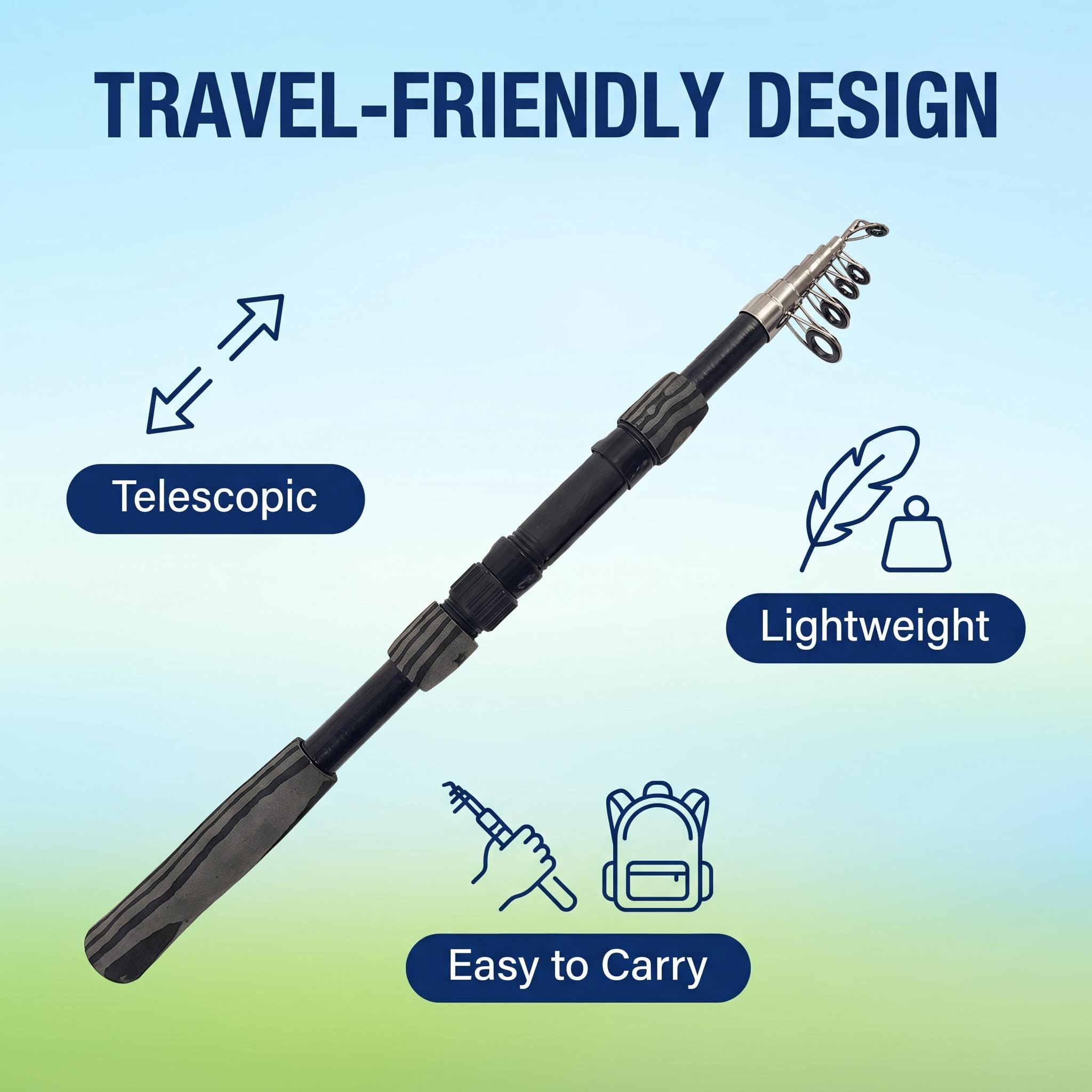Портативный телескопический ры – обзор и цена Fishing Rod Combo