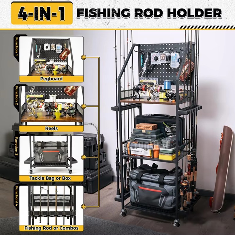 Полка для хранения рыболовных  – обзор и цена Fishing Rod Combo